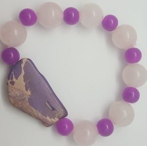 Bohemian style beaded bracelet Genuine crystal